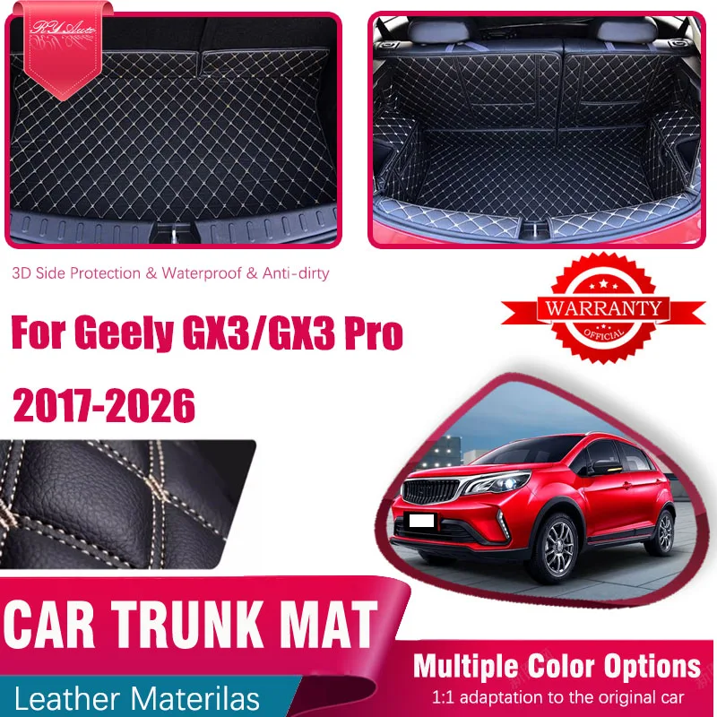 

Коврики в багажник автомобиля для Geely GX3 Pro Yuanjing X3 V3 EMC Wave 2 4 2017 ~ 2026, антигрязная крышка для хранения, задние грузовые накладки, автоаксессуары