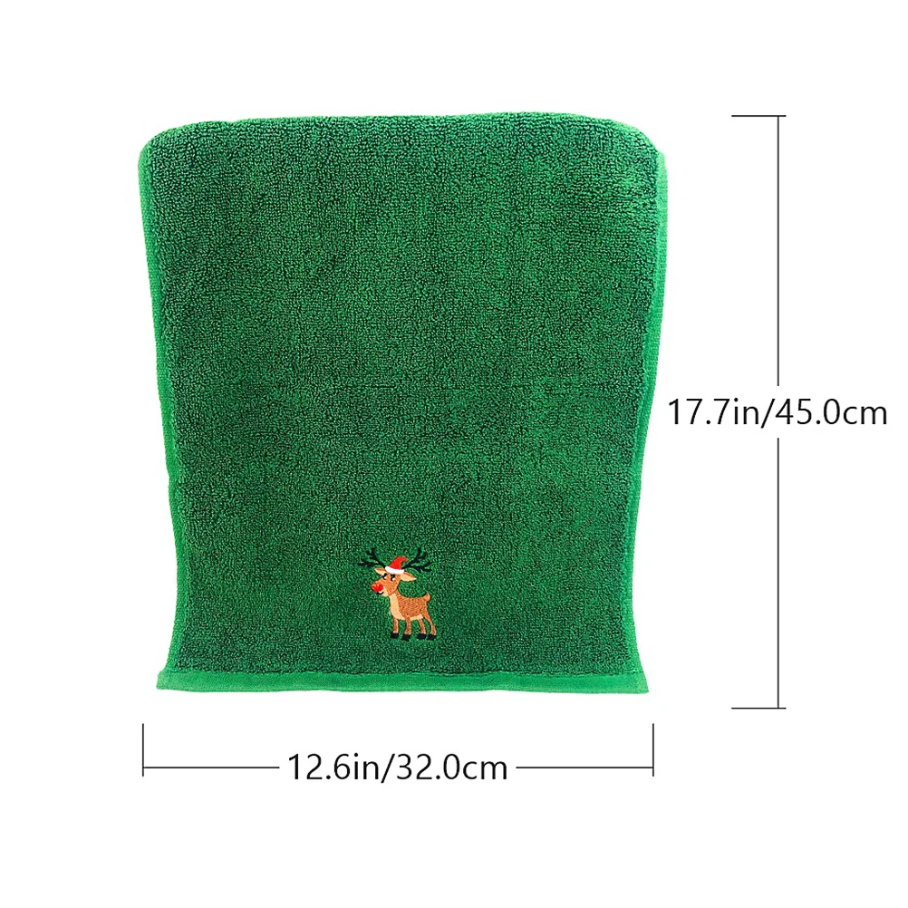 3 Pcs Green Bath Towels Christmas Wire Face Washing Face-washing Baby