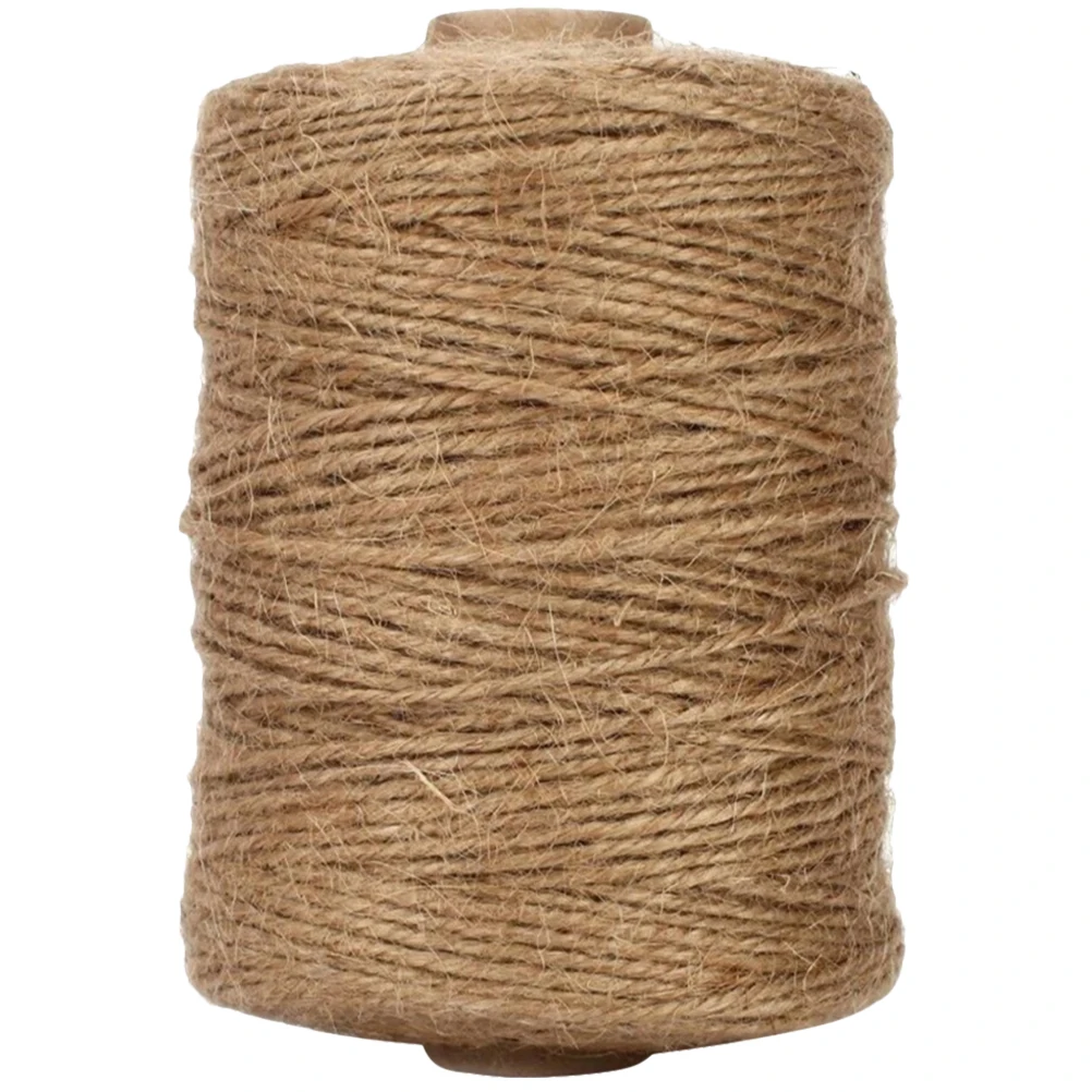 

100M Natural Jute Rope 3MM 4Strand Twine for Garden Heavy Duty Craft Cord DIY Decorative Present Packaging
