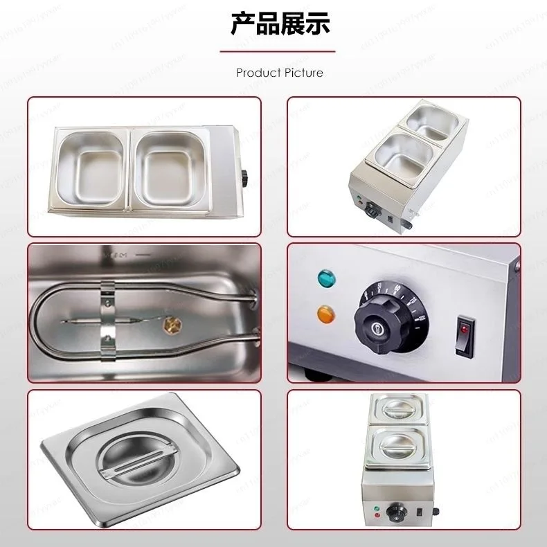 Durable Water Bath Heating Chocolate Melting Pot Commercial Electric Melting Equipment