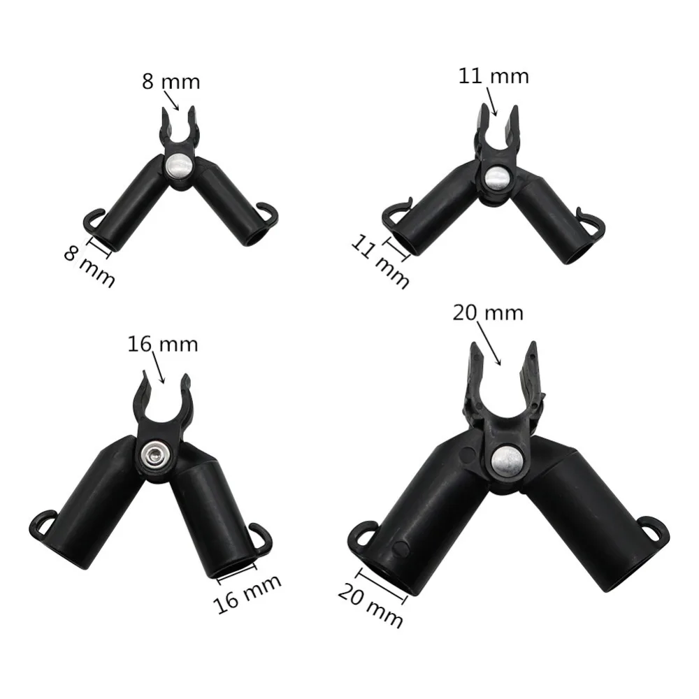 5pcs/set A-type Fixed Socket Clamp Plant Stake Connectors Greenhouse Bracket Pole Support Fork 8/11/16mm Plastic Garden Pillar