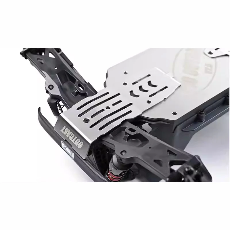 304 stainless steel chassis protection plate applied to ARRMA 1/10 OUTCAST 4S V2.5 RC remote control off-road vehicle