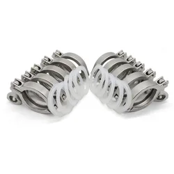 SS304 Stainless Steel Triple Clamp With Clover, Size 0.5 