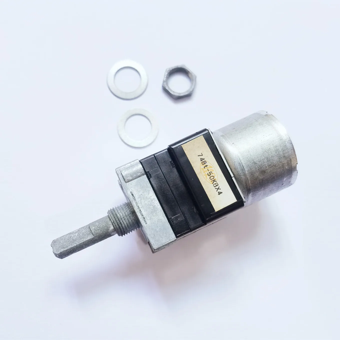 Original new 100% RK168 748T 50KBX4 quadruple motor potentiometer handle length 25MMF without tap (SWITCH)