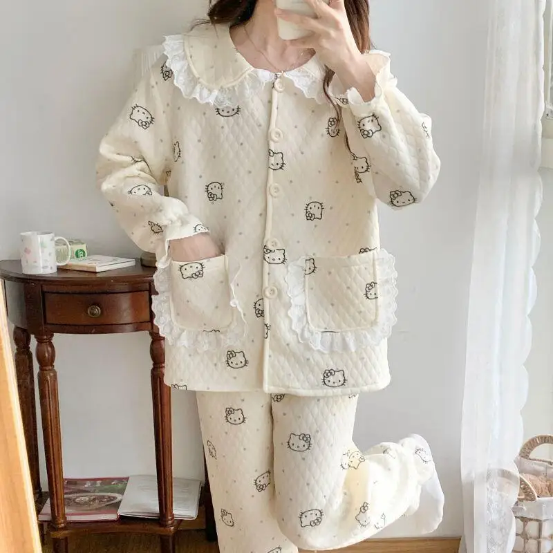 

Новые женские милые теплые пижамные комплекты: мягкая, стильная, легкая, дышащая и удобная домашняя одежда для сна и отдыха