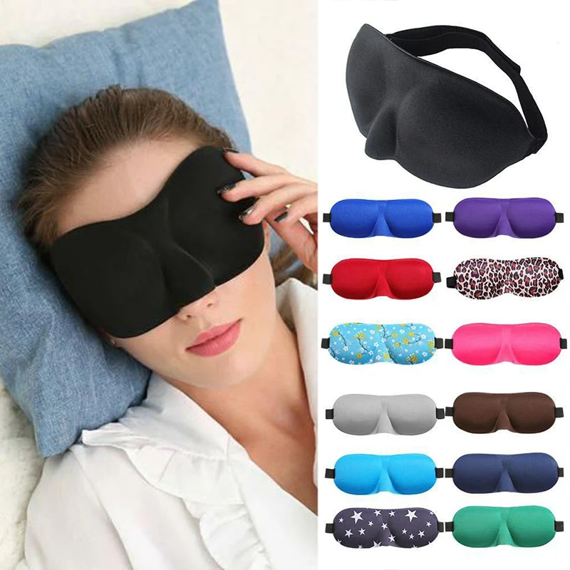 Soft 3D Contoured Cup Sleep Mask Block Out Light Concave Molded Blindfold Night Eye Cover for Women Men Travel Rest Comfort