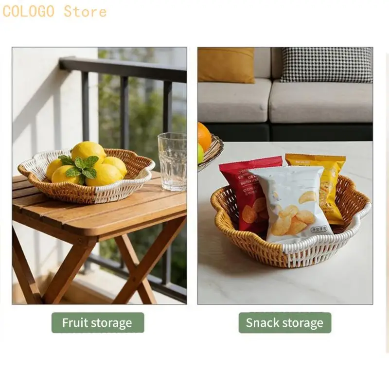 Modern Two Color Fruit Bowl With Dividers For Displaying Sweet Nut And Appetizers Easy To Clean PP Construction D0LD