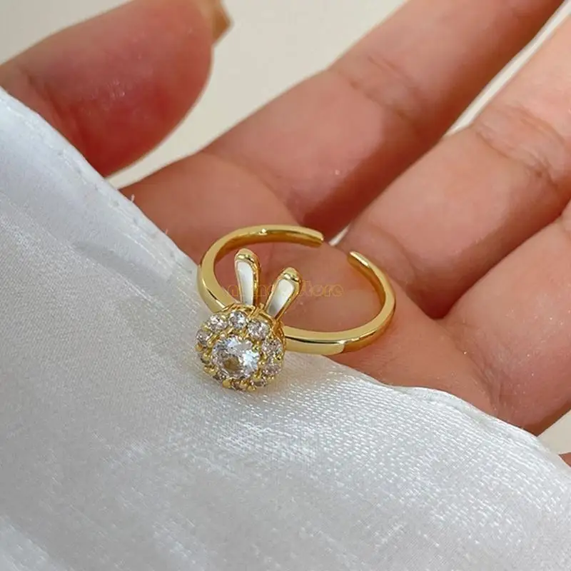 31BF Zirconia Rabbit Coative Rings Ringsable Rings Rings قابل للتعديل حلقات القلق الهادئة