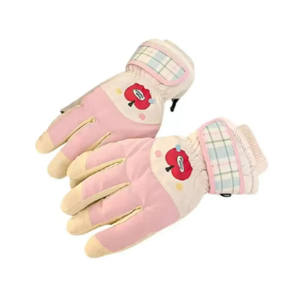 قفازات تزلج شتوية للسيدات لركوب الدراجات - مبطنة بالصوف، سميكة، مقاومة للبرد، مقاومة للماء، لطيفة، صديقة للطلاب، شاشة لمس #1