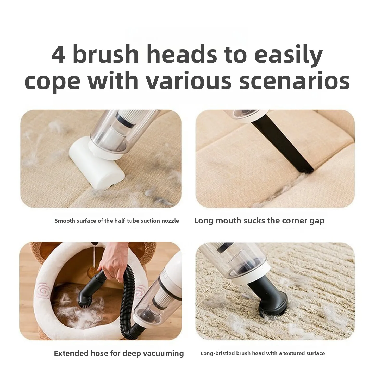 Pet Hair Vacuum Cleaner Electric Fur Remover for Dog Cat Hair Bed Sofa Carpet Upholstery Home Cleaning Tool Portable 반려동물 털 청소기