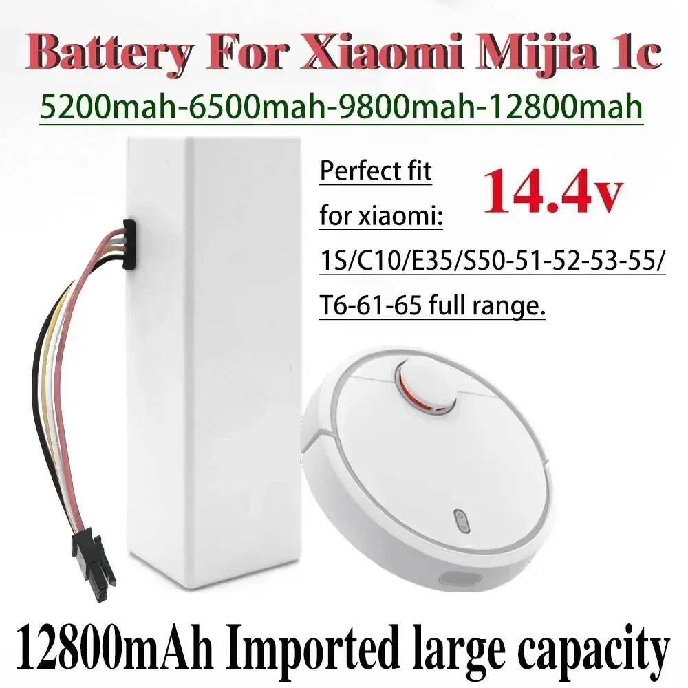 brand-new14.4V 12800mah P1904-4S1P-MM Battery for Xiaomi Mijia 1C STYTJ01ZHM Robot Vacuum Mop Cleaner Accessories Battery