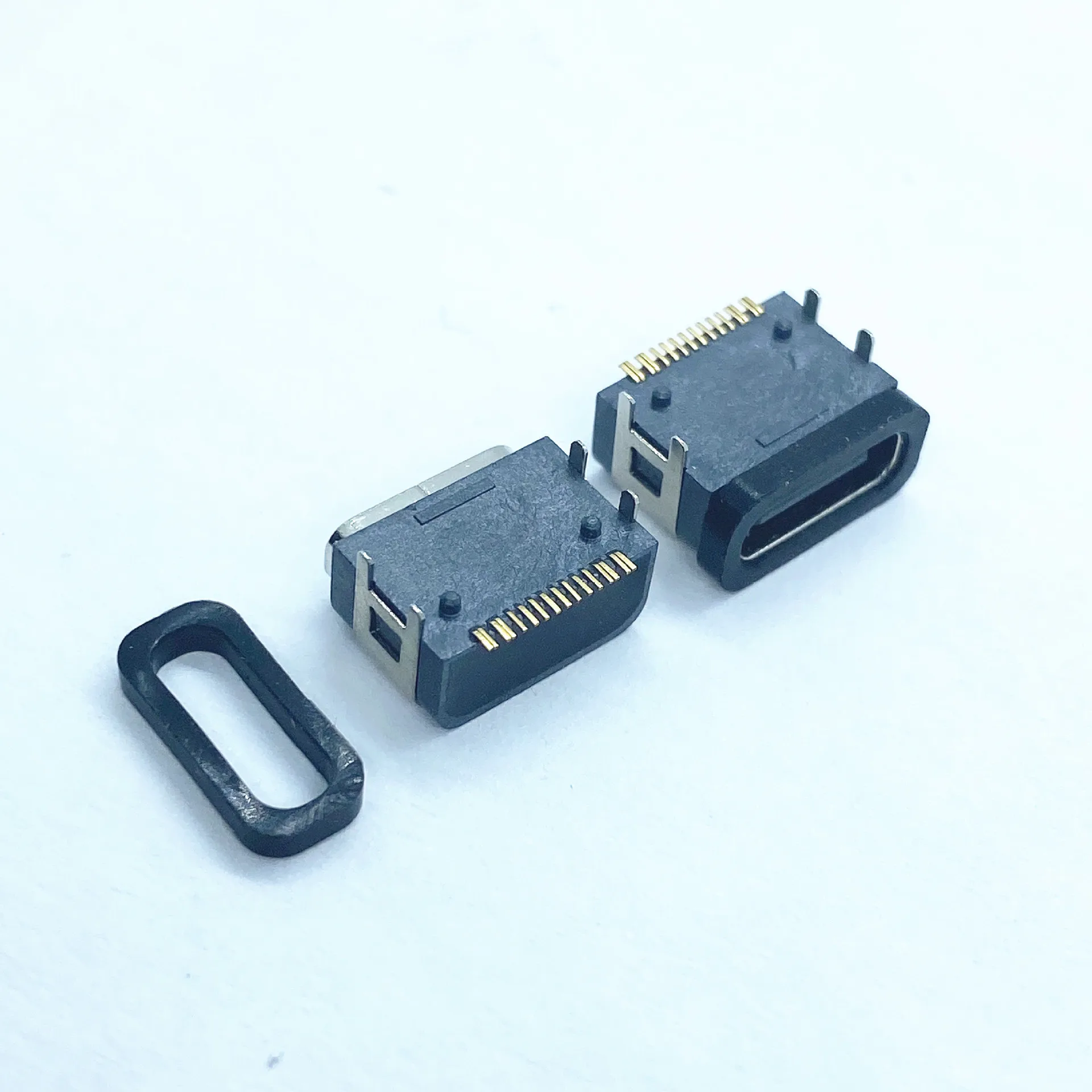 For TYPE-C waterproof board 16PIN female7 waterproof rubber ring type IP67 four-pin plug board 16P plug USB