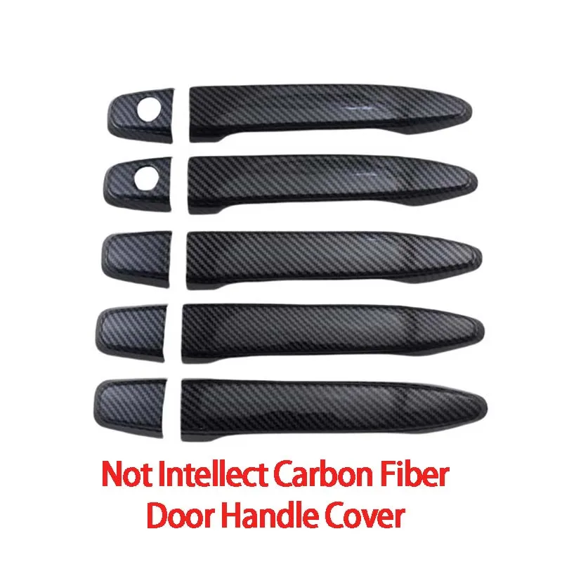 For Toyota Prado 4runner 2003 - 2009 Abs Silver Black and Carbon Fiber Car Door Handle Cover Car Accessories Exterior Decorate
