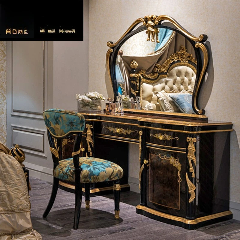 

European dresser large apartment villa makeup table princess bedroom makeup table makeup mirror combination furniture