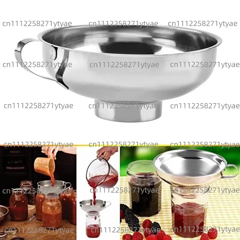 Kitchen Wide Mouth Canned Stainless Steel Jam Funnel Multi-purpose Canned Funnel