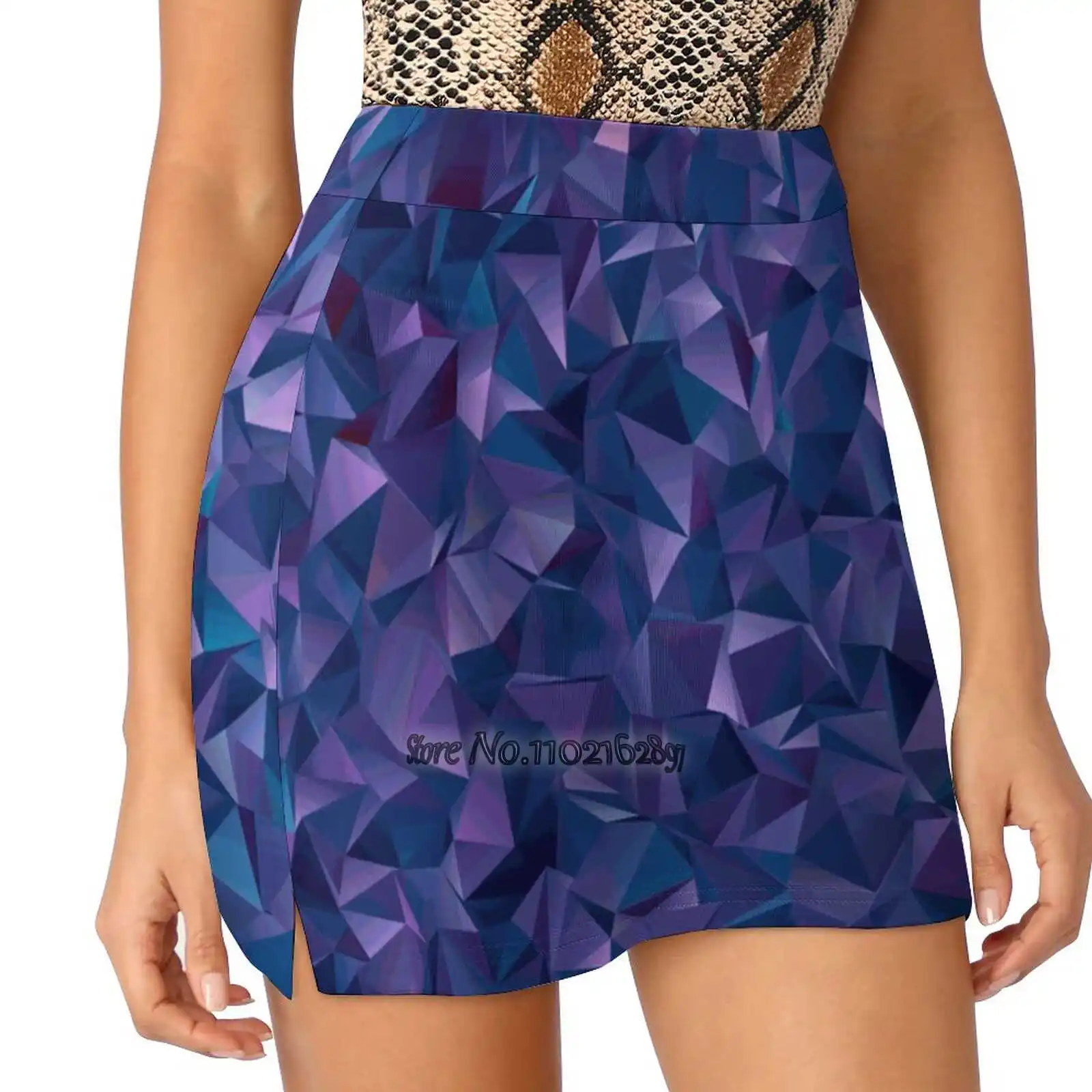 

Pixel Art Blue Intense Color Of The Year 2022 Women Tennis Skirts Golf Badminton Pantskirt Sports Phone Pocket Skort