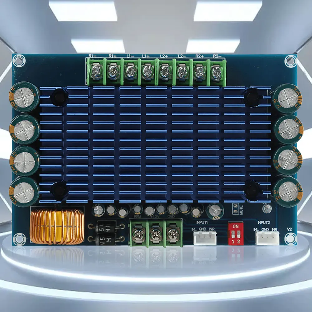 XH-M180 TDA7850 Switchable Audio Amplifier PCB Board DC 12V 2/4 Channel Stereo High Power Digital AMP Board Electronic Component