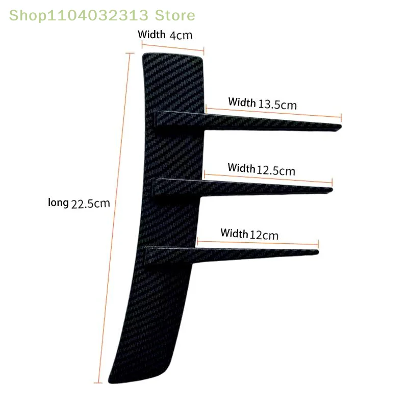 2/8 قطعة المصد الأمامي تنفيس ملصق باب السيارة الجانب تعديل نموذج بطة نوع الفاصل مجموعة أجزاء العملة الخارجية #6