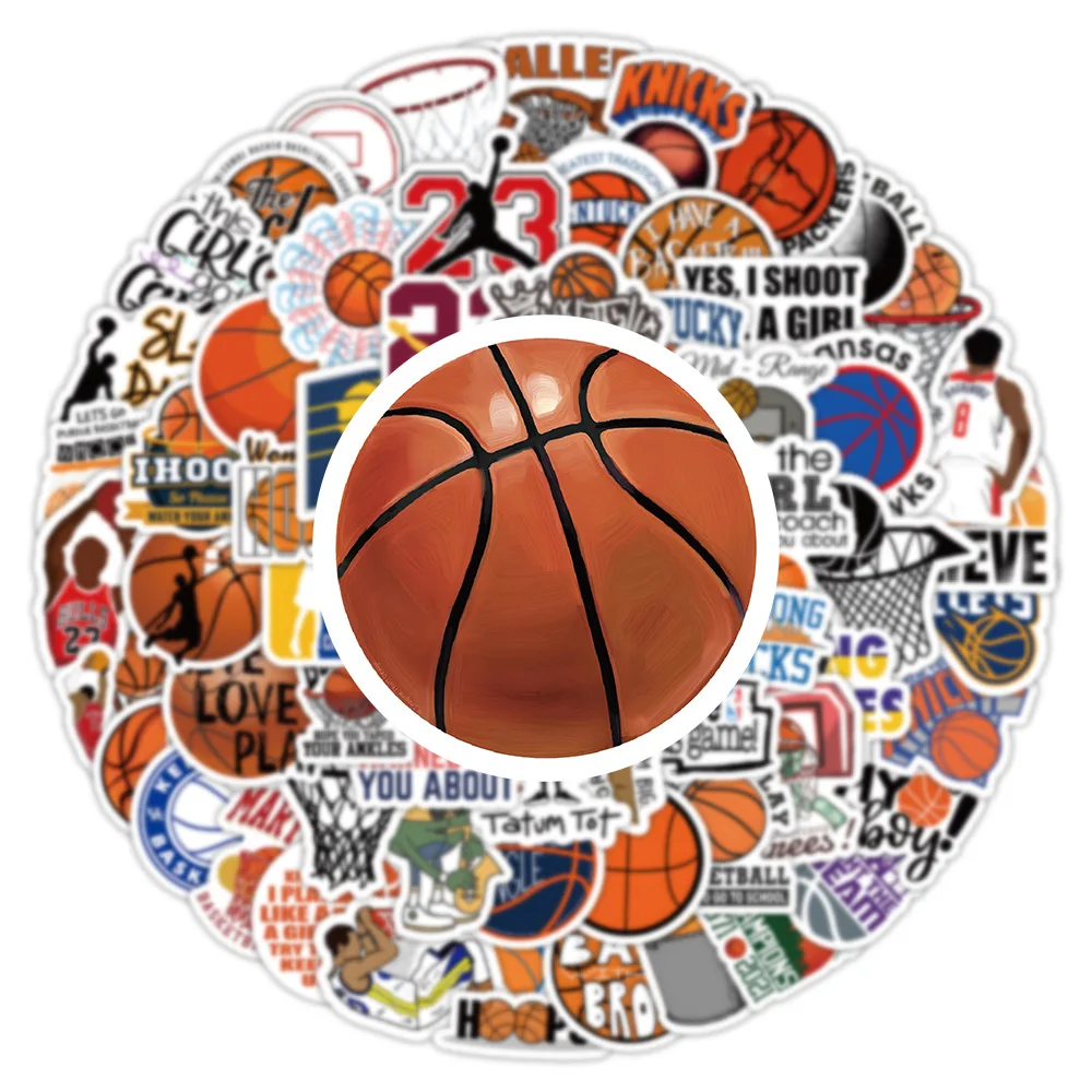 

10/30/50/103pcs Basketball Cartoon Stickers Sports Waterproof Decoration DIY Graffiti Decals Kids Toys Laptop Guitar Car Bike