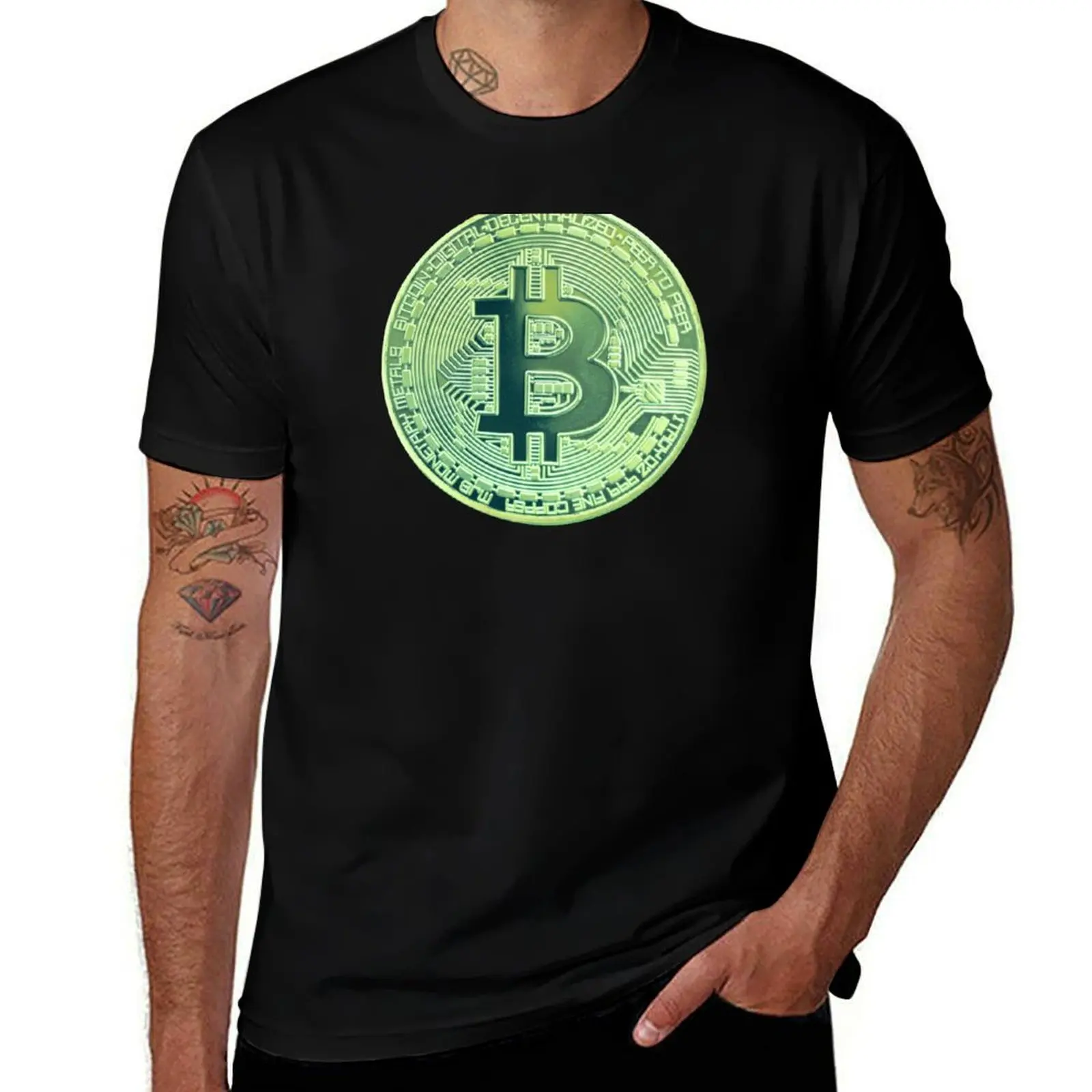 Mint Green Bitcoin T-Shirt Dry Fit Athletic Short Sleeve Shirt