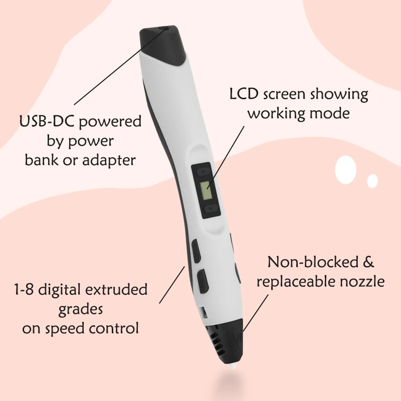 Długopis Led Zabawka dla dzieci Niska temperatura Scribbler Mini pióro do drukarki V5 Pióro do druku 3D