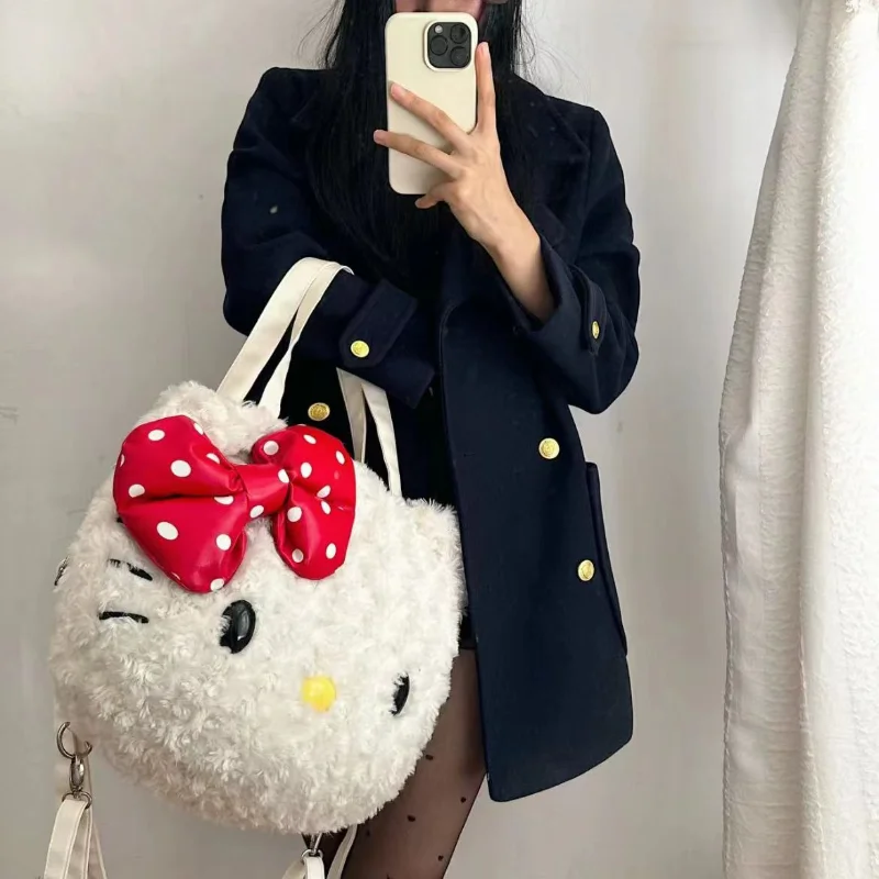 Sanrio New Hello Kitty Cartoon Tote Cute and Lightweight Casual Large Capacity Shoulder Pad Single-Shoulder Bag