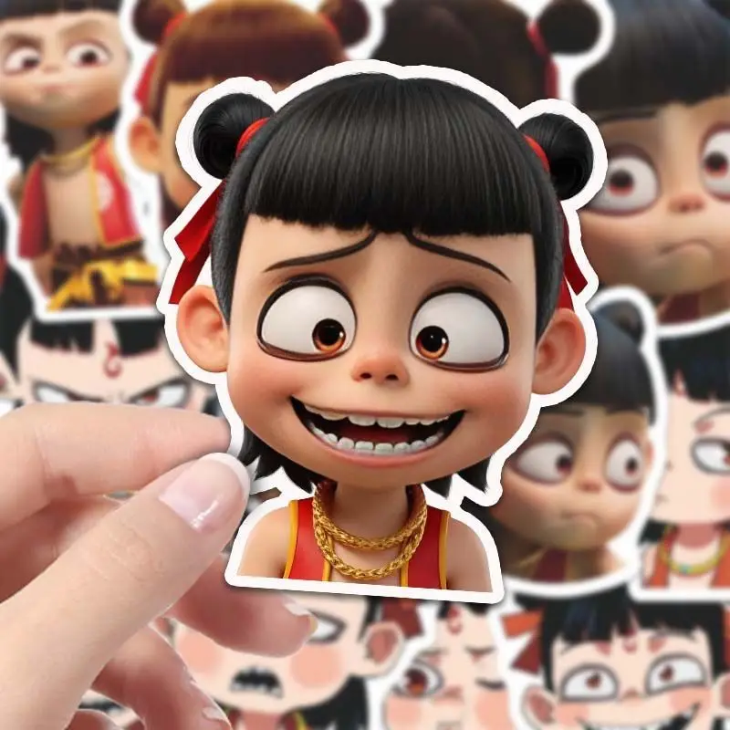 180pcs Nezha Movie Theme Self-adhesive Stickers For Children School DIY Gift Baking Package Envelope Stationery Decoration