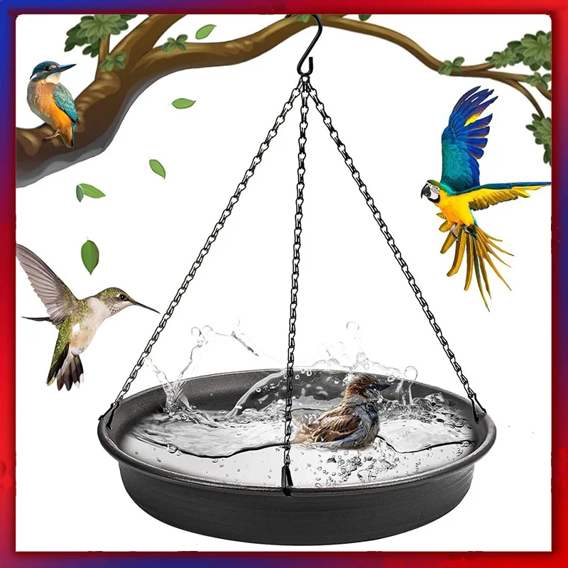 

Hanging Bird Feeder Outdoor Bath Tray Bird Water Drinker Outdoor Feeder Garden Yard Decoration Plastic Bird Feeder Pet Supplies