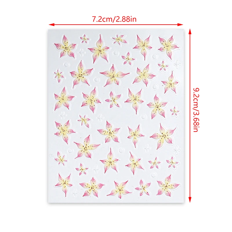 3D Nail Stickers Watercolor Nail Stickers Flower Nail Art Decals Beauty Flower Decoration For TIP NAIL Beauty