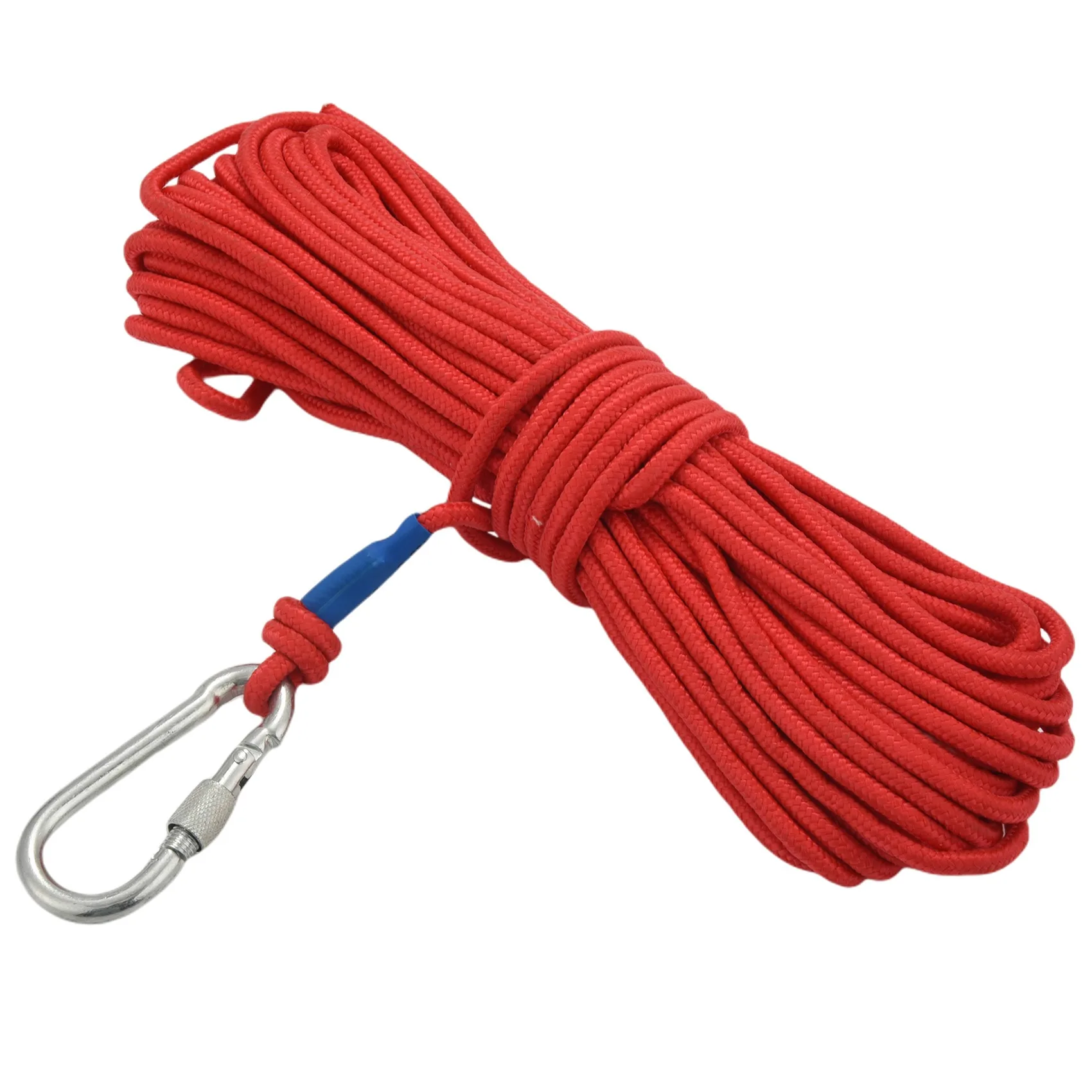 Fishing Magnet Rope 20 Meters, Nylon Rope Braided Rope Heavy Rope With Safe Lock,Diameter 6Mm Safe And