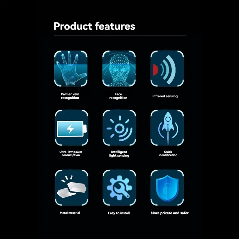 L62A 2X FP002 Double Lens Facial And Palm Vein Recognition Module, Circular Design Infrared Sensing Recognition Module