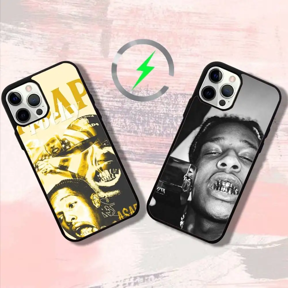 

Rapper ASAP R-Rockys Phone Case For iPhone 17,16,15,14,13,12,11,Pro,Max,Plus,Mini,SE4,E Magnetic Magsafe Wireless Charging