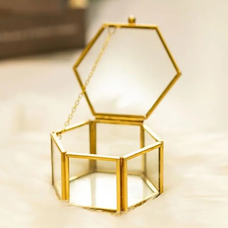 Ringbox aus klarem Glas, elegante Schmuckvitrine für Hochzeit, Heiratsantrag, Geburtstagsgeschenk, Aufbewahrung. – Detail 10