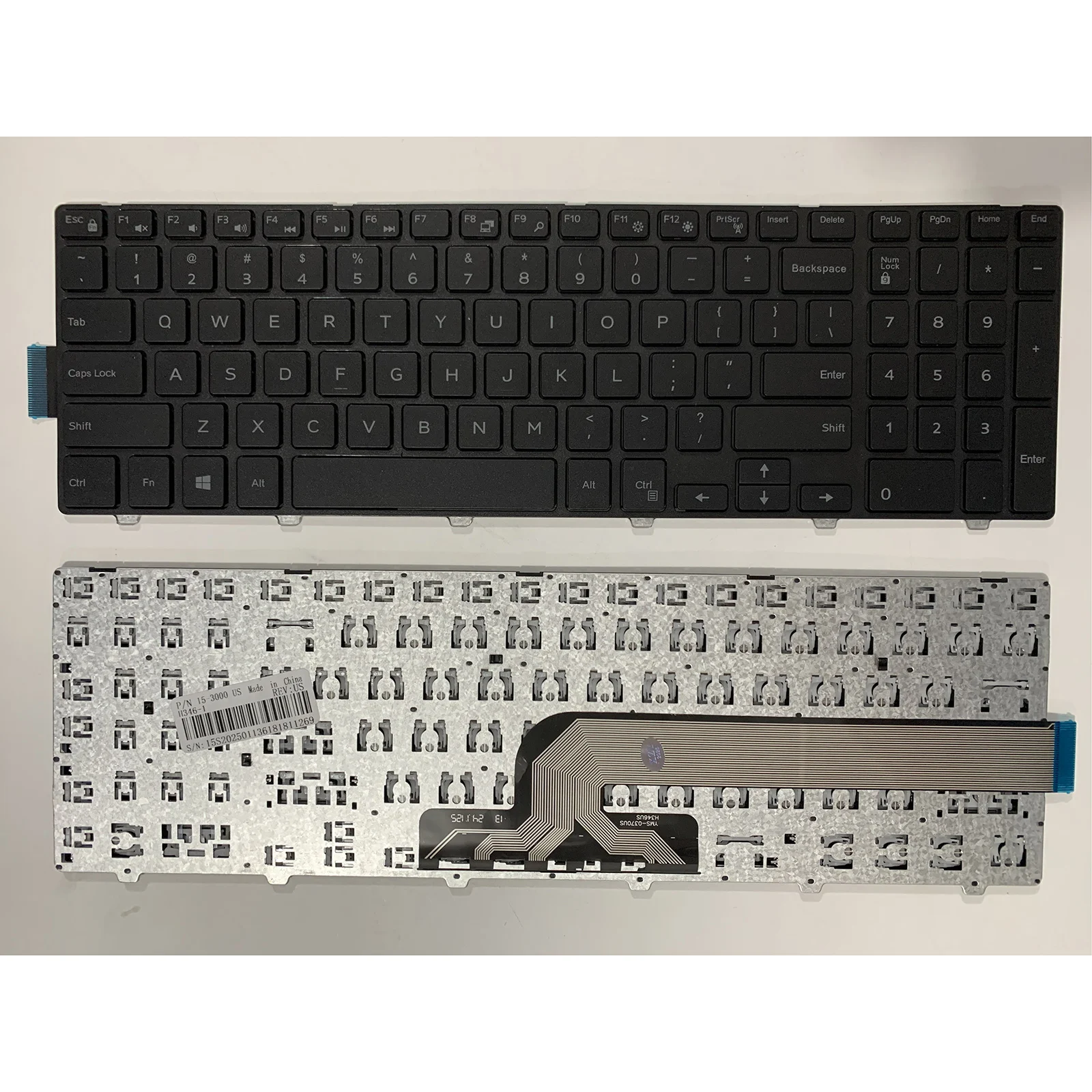 Teclado de laptop com layout dos EUA para Dell Inspiron 14 3442 5445 5447 5448 3450 5442