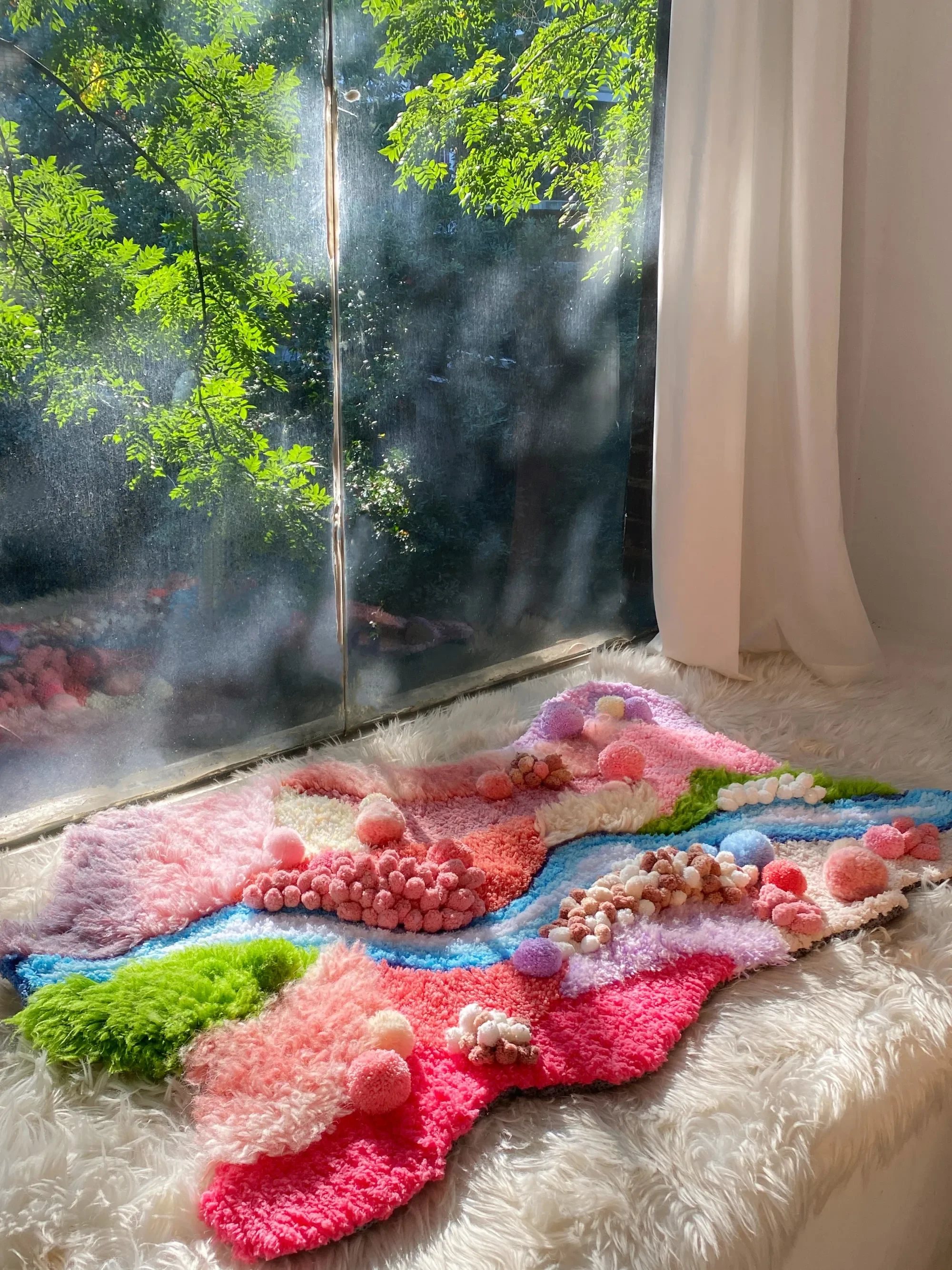 

Moss carpet DIY material package bedroom living room bedside light luxury (not finished product)