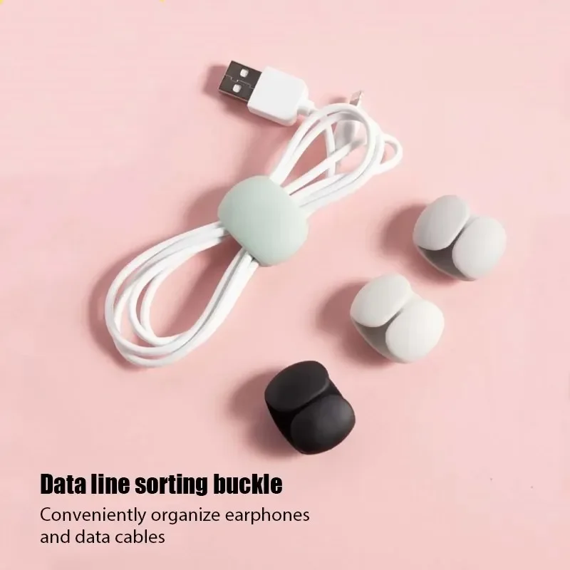 Cable Winder Cable Organizer Clips Mouse Wire Headphone Holder USB Charger Holder Desk Tidy Organizer Wire Cord Protector