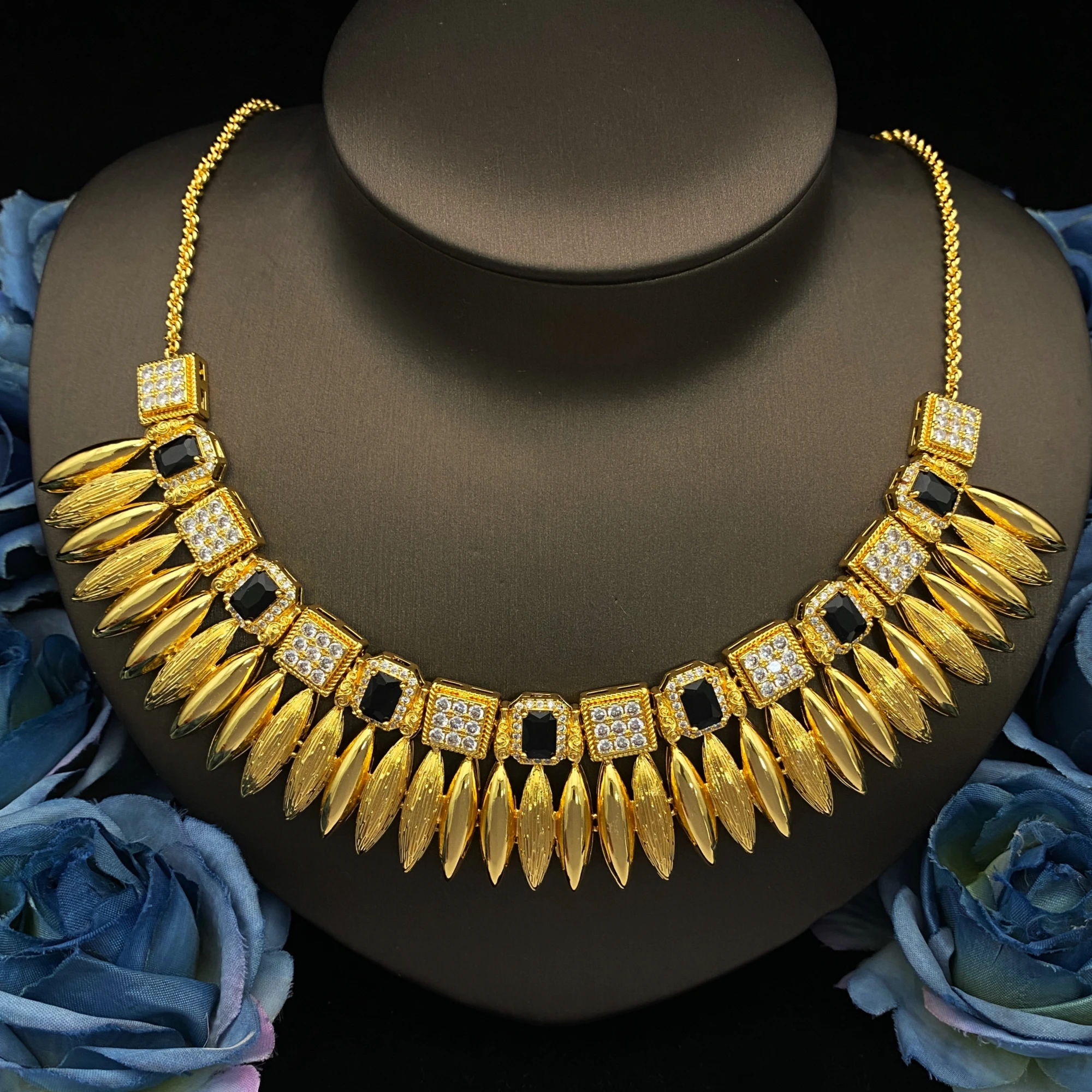 

Ювелирный набор JRH Luxury из 4 предметов с кубическим цирконием, позолоченный, с колье, серьгами, браслетом и кольцом, свадебный подарок для женщин