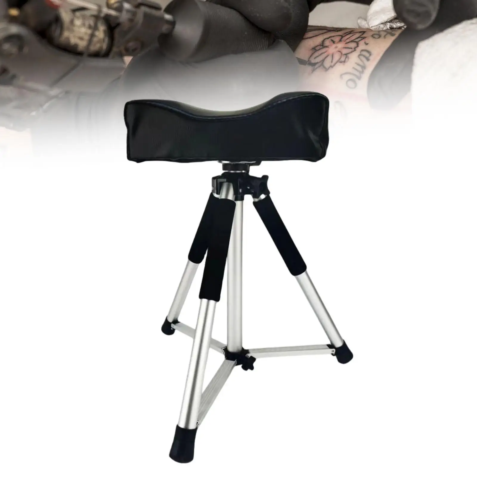 1Pcs Portable Salon Armrest Stand Tripod Adjustable Height with Sponge Pad for Salons Body Art Beauty Supplies