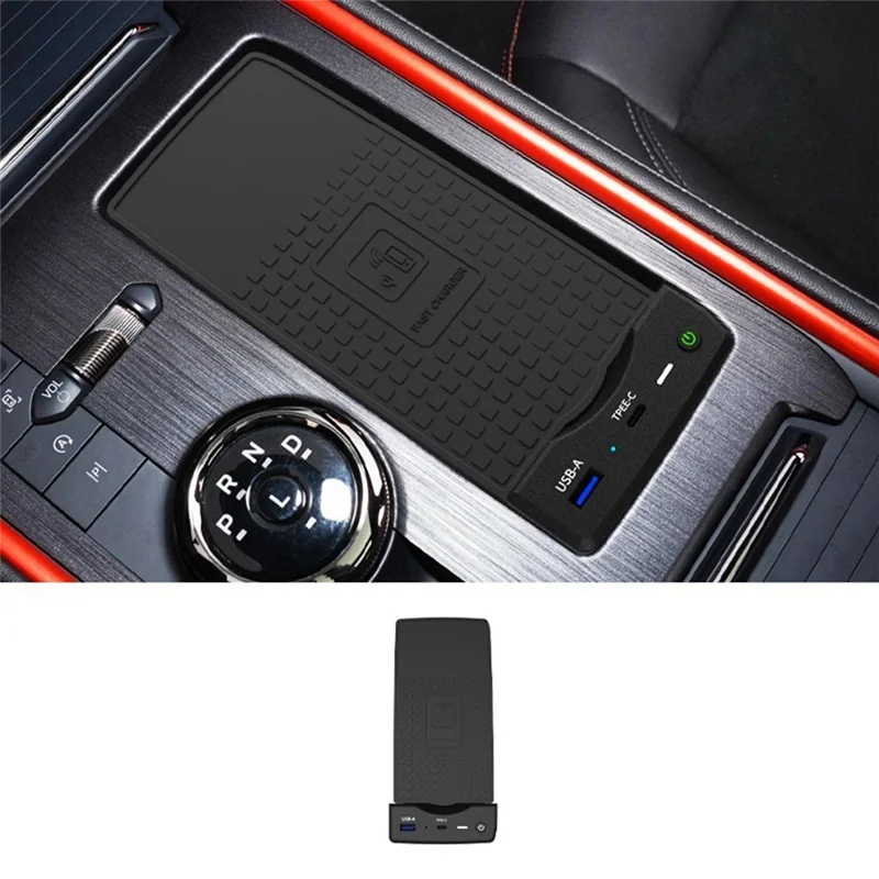 

A85E-Car Wireless Charger For Ford Mondeo 2022 2023 Accessories Fast Cell Phone Charging Plate Adapter