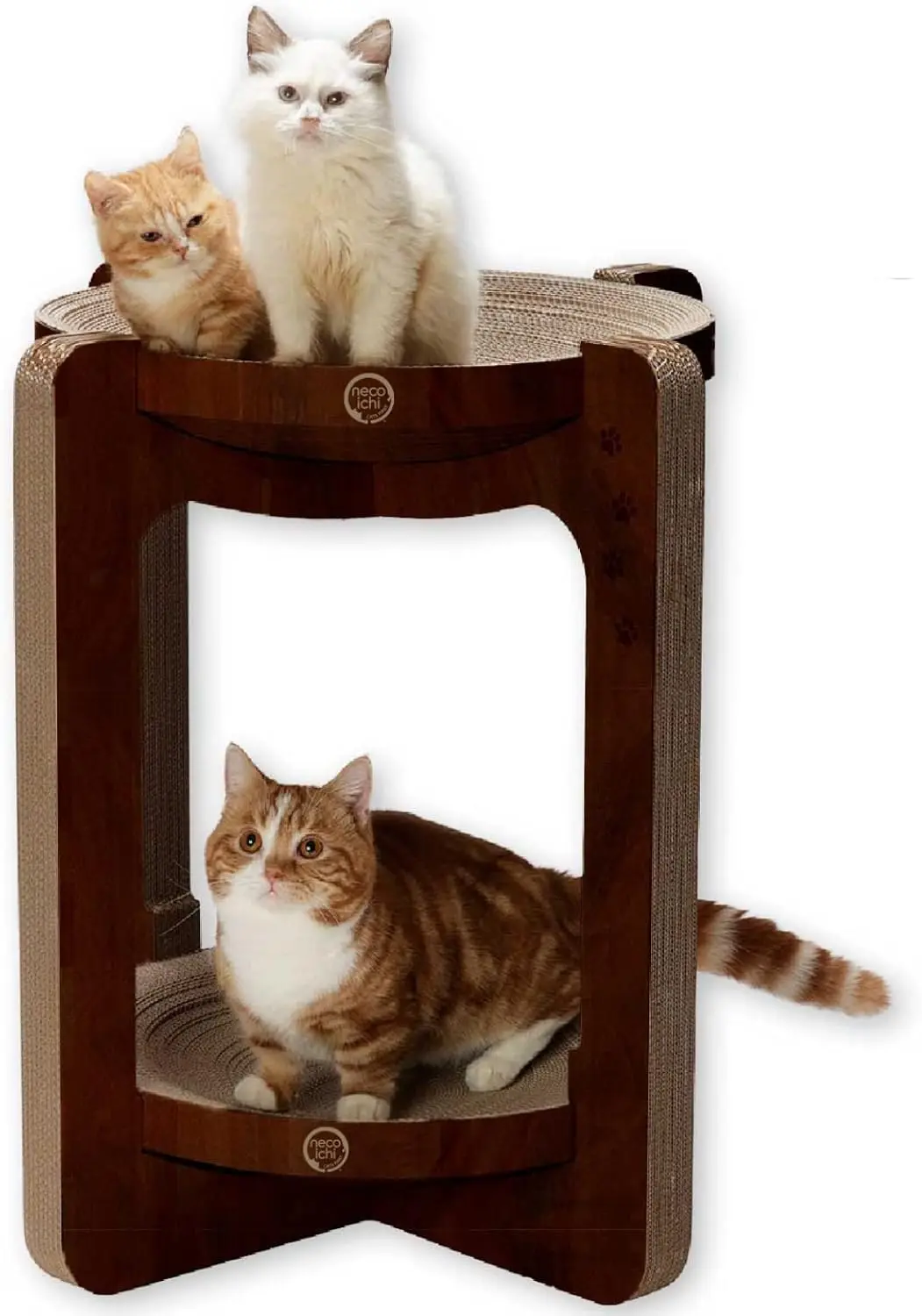 

Necoichi Cat Scratcher Tower for Indoor Cats- Cat Scratching Post Lounger with Reversible Usability and Extra Comfort for Lounge