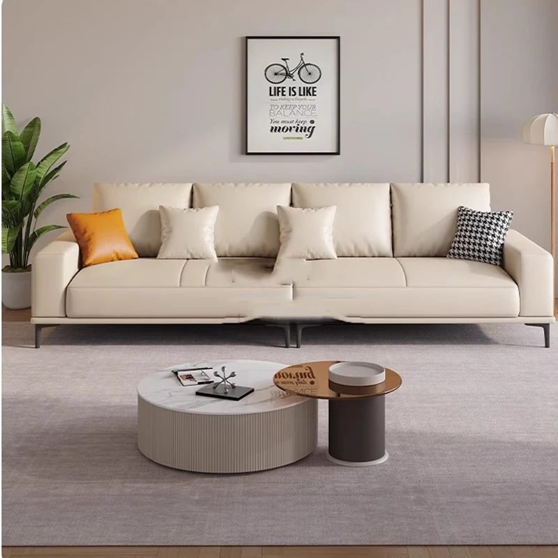 

Luxury Sectional Living Room Sofas Puffs Modern European Leather Living Room Sofas Recliner Nordic Sofas Camas Furniture Set