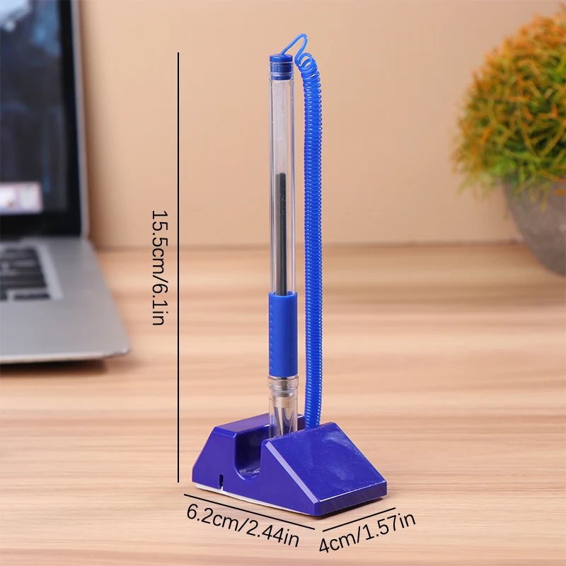 0.5mm Desk Holder Fixed Gel Pen Adhesive Fixed Gel Ink Pen Counter Advertising Signature Pen Office School Stationery