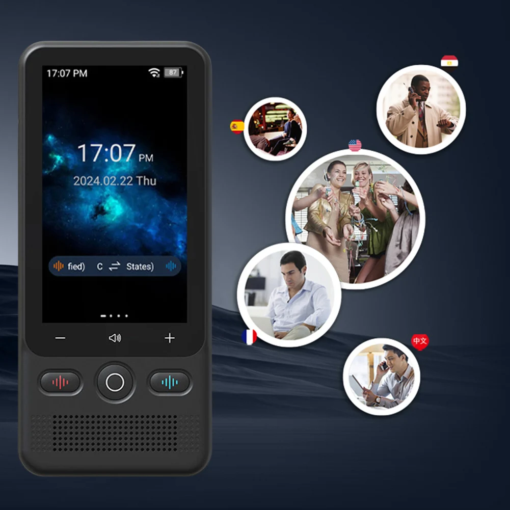 138 Languages Offline Voice Translator WIFI Real Time Translation Device Chatgpt/Online/Offline/Recording/Photo Translator