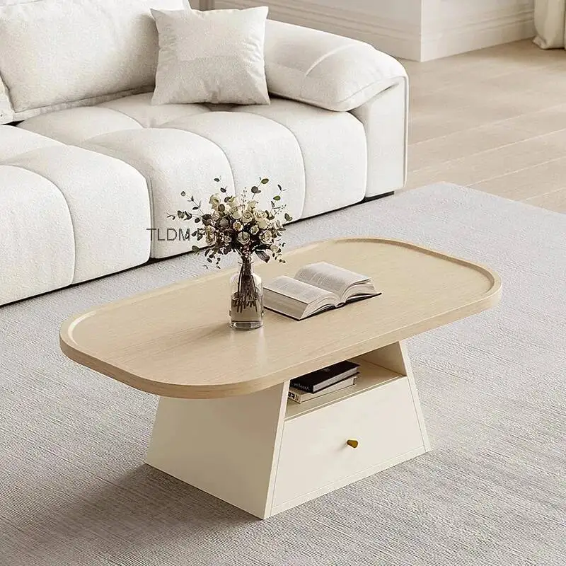 Mesa de Centro Nórdica Criativa e Estética para Sala de Estar, Mesa Lateral que Economiza Espaço, Estilo para Mesas de Sala, Móveis para Sala de Estar
