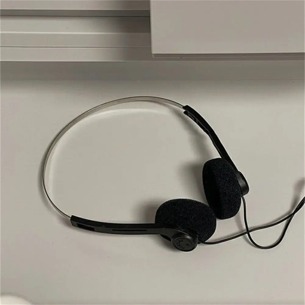 Personality Over Ear Underwire Headphone Vintage Wired Retro Feelings Headphone 80s 90s 3.5mm Music Mp3