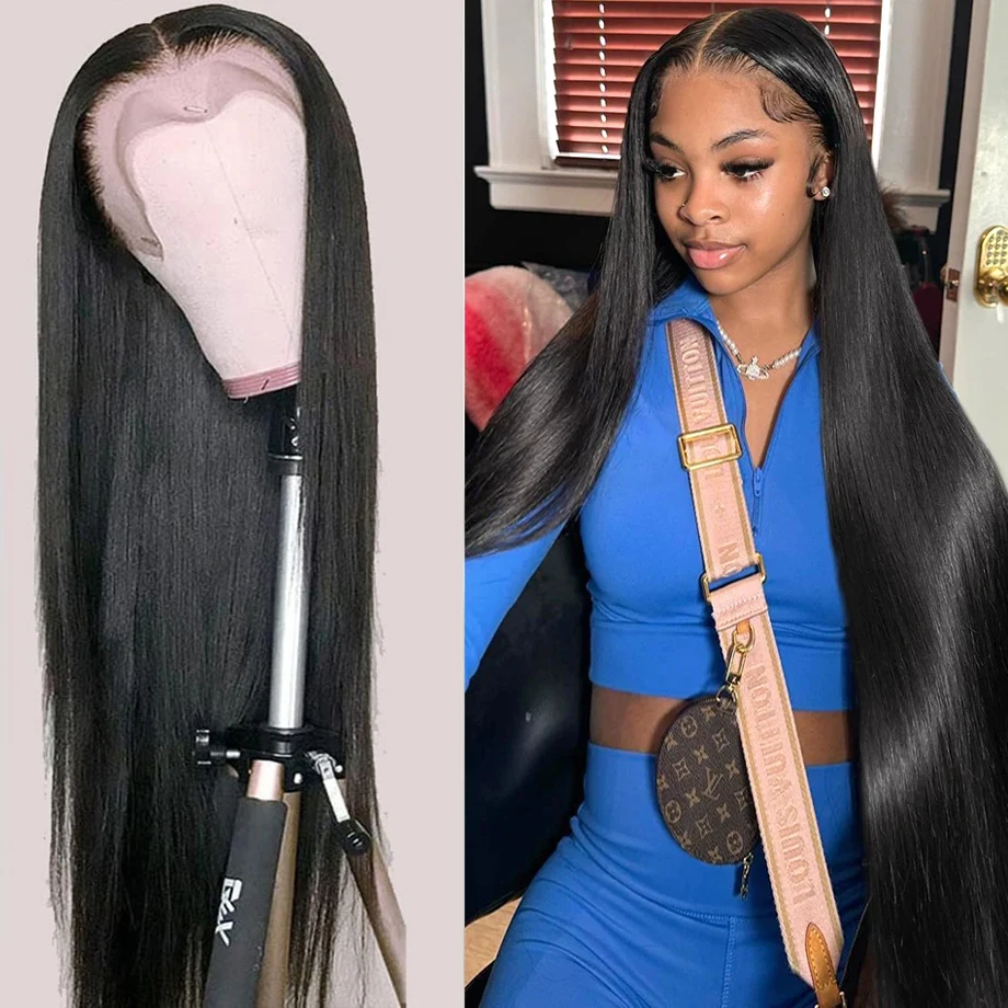 Straight Lace Front Human Hair Wigs Brazilian 13x4 Transparent Lace Frontal Human Hair WIg For Black Women Virgin Hair Wigs