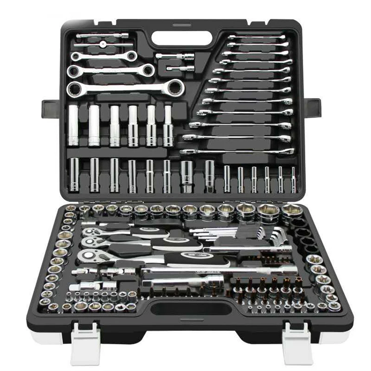 129pcs Professional Mechanic Hand Tools box set With Ratchet Wrench Set socket set /