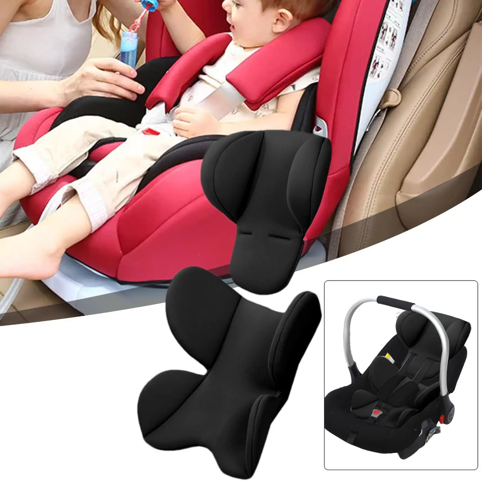 Baby Stroller Seat Pad Insert Soft Stroller Cushion Head Neck Baby Car Seat Cushion Mat Kids Cart Mattress Mat Stroller accessor