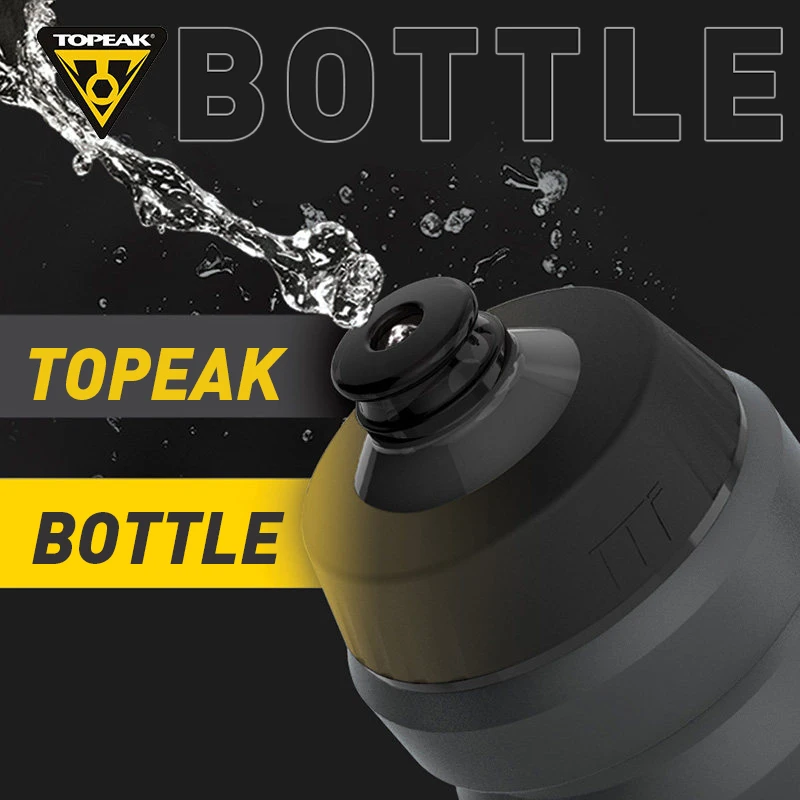 Topeak-Bouteille d\'eau de cyclisme sur route sans BPA, buse TPR, assujetà jet, compressible, sports de plein air, bidon, vélo, 650ml, 750ml