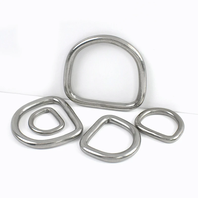 2/5/10Pcs 304# Stainless Steel D Ring Bag Strap Buckle Dog Collar Loop Clasp Webbing Backpack Belt Hook Buckles DIY Accessories